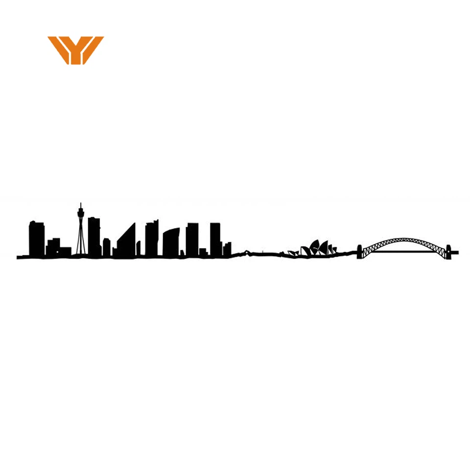 Customized The Line City Skyline Silhouette Aluminum Stainless Steel Decorations